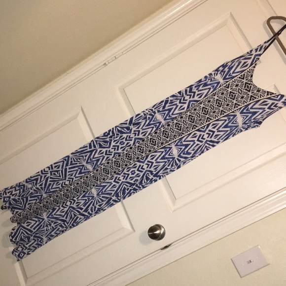 MOSSIMO Blue Patterned MAXI DRESS - Picture 2 of 4